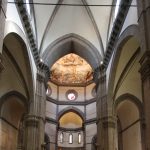 Florence Cathedral interior. Beautiful religious architecture. UNESCO World Heritage Site.
